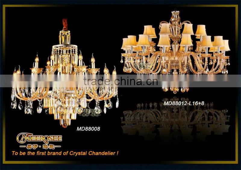Noble Shades Wrought Iron Chandelier Crystal Pendant Light MD8752-L10+5