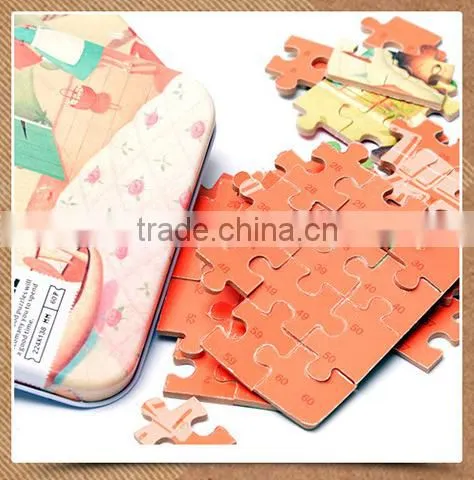 uncle wood(Germany ) 60 piece High quality puzzles jigsaw tin box packaging