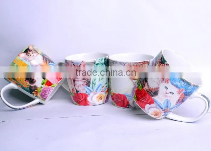 hot sale Print Ceramic Coffee Mug With Cover