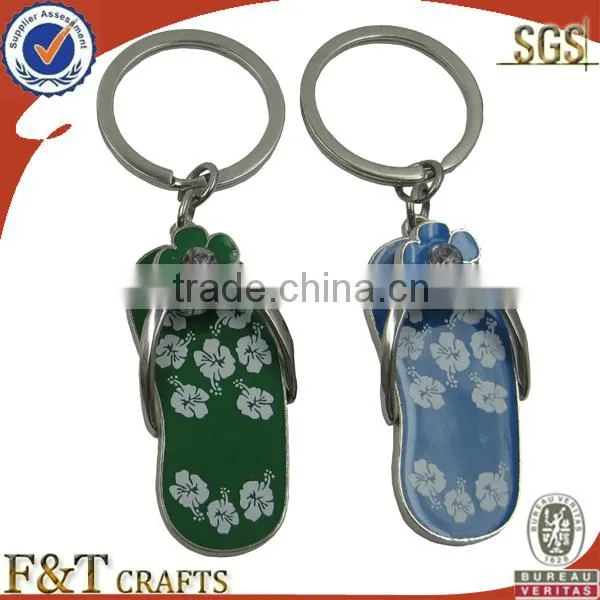 Custom 3d embossed metal cheap keychain shoe