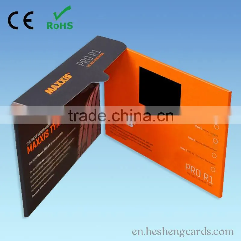 paper folding greeting card with lcd