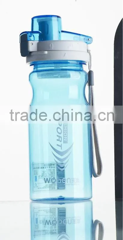 plastic sport drinking water bottle