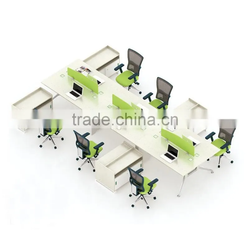 modern office workstation for 6 person