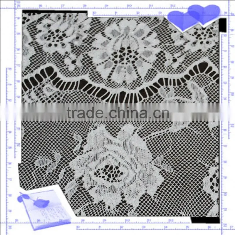 White pineapple flower dress lace fabric for wedding dress