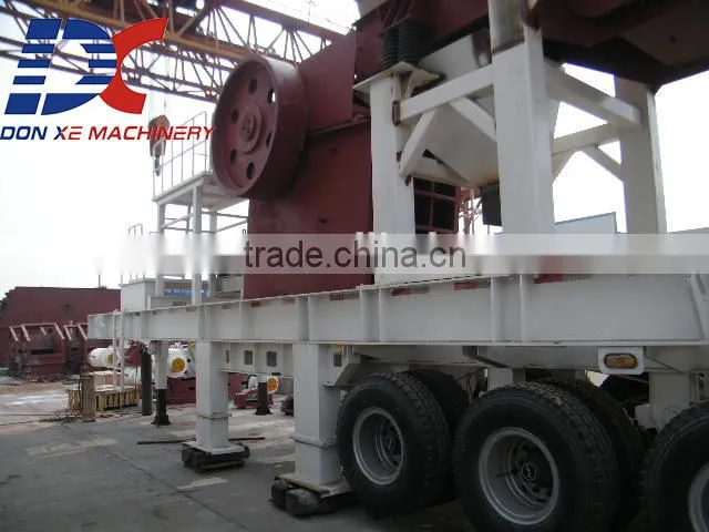New design wheel type mobile crushing production line