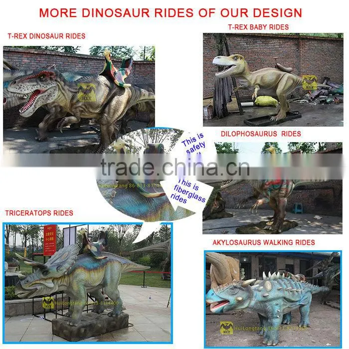 Walking dinosaur kid rides for outdoor park
