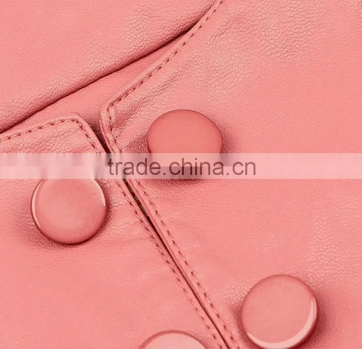 bright color womans PU jacket