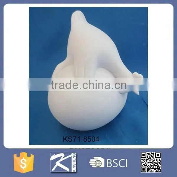 Best selling products white decorative ceramic roosters