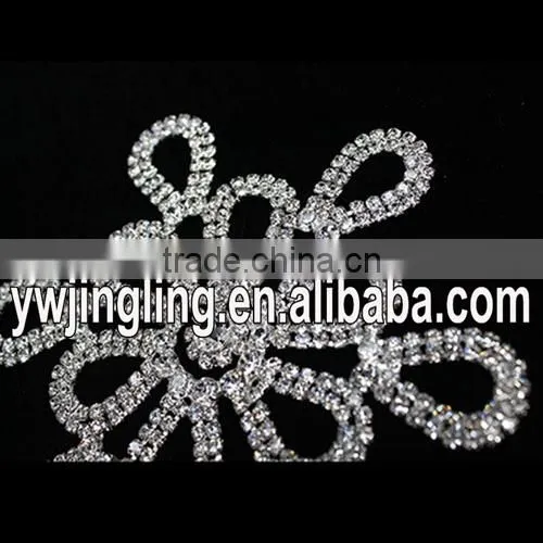 2015 Round hot fix crystal wedding appliques