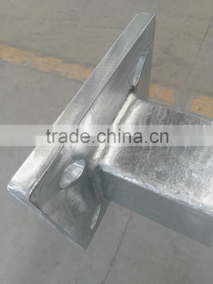 hot dip galvanized steel square lighting post