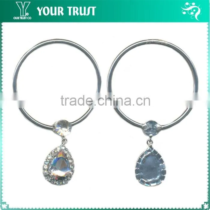 1.5MM 3MM Clear Cystal Rhinestone Flower Connector Rhodium Metal Belt Buckles