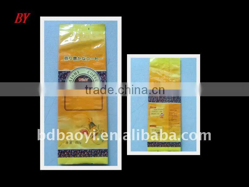 T-seal coffee packaging bag with side gusset