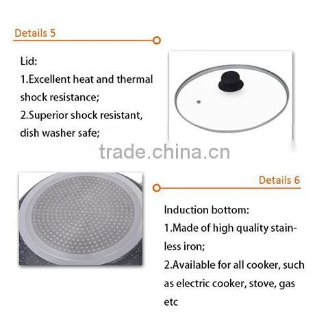 soft touch handle non stick blue diamond coating frying pan