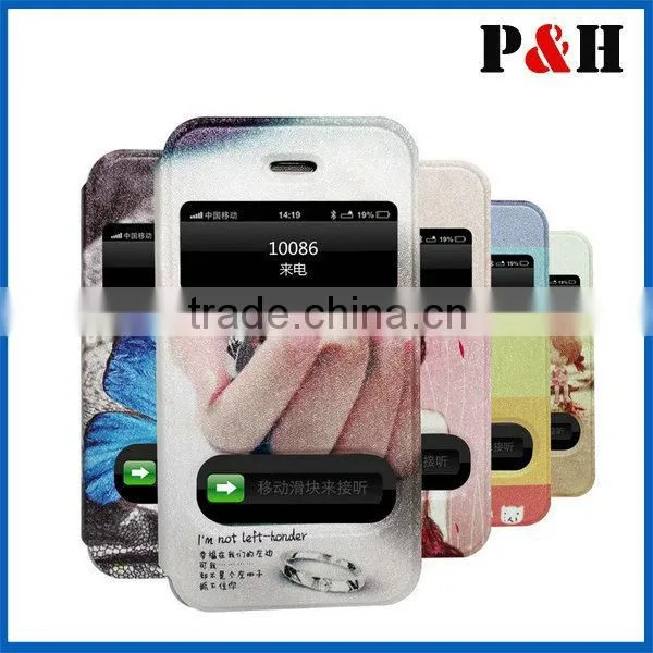 New mobile phone case design Flip Wallet leather case for iphone 5 leather case
