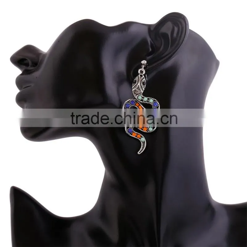 2016 best quantity funky snake beaded jewelry earrings for free sample