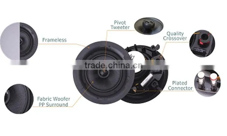 HC-1654Z home audio frameless 6.5 inch 40W ceiling speaker