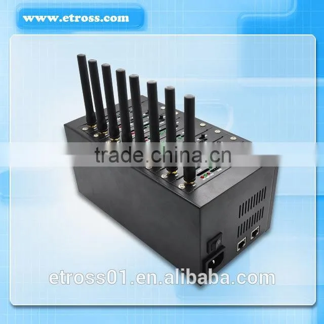 GSM 32 sims 8 Ports Etross-8132 GSM Modem with auto IMEI Changeable