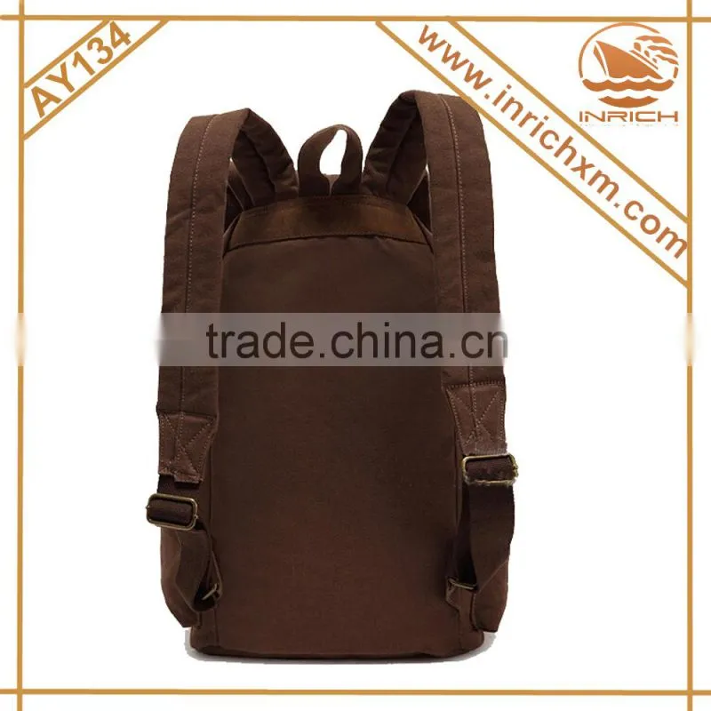 2014 FLA Audit custom cheap canvas backpack for teens, canvas drawstring backpack
