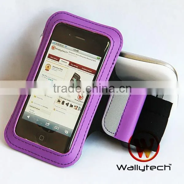 Wallytech New Elastic Rubber Sports Running Armband Cover Case For iPhone 4S 4 4G 3G 3GS