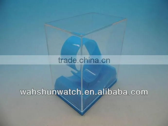 plastic clear cubic watches case