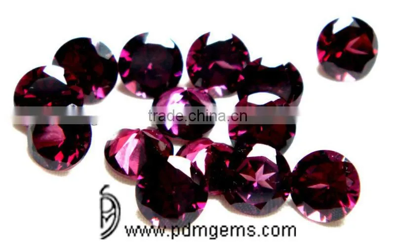 Rhodolite Garnet Round Cut Faceted Lot For Diamond Pendant From Wholesaler