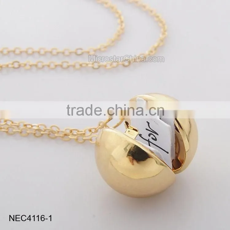 Wish Hot Sale Glass Ball Pendant Necklace Dandelion Necklace