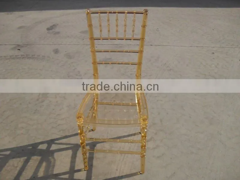 High quality crystal monobloc clear resin chiavari chair