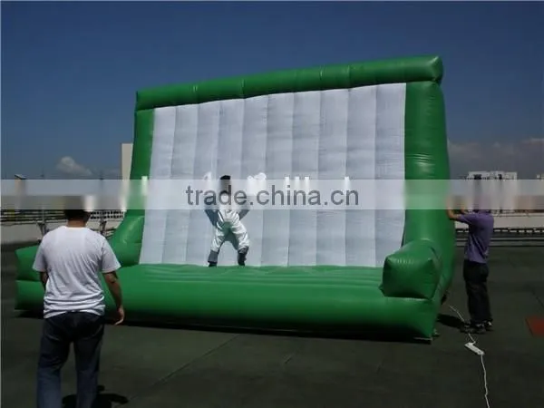 Inflatable extreme game / inflatable jump and stick wall with suit