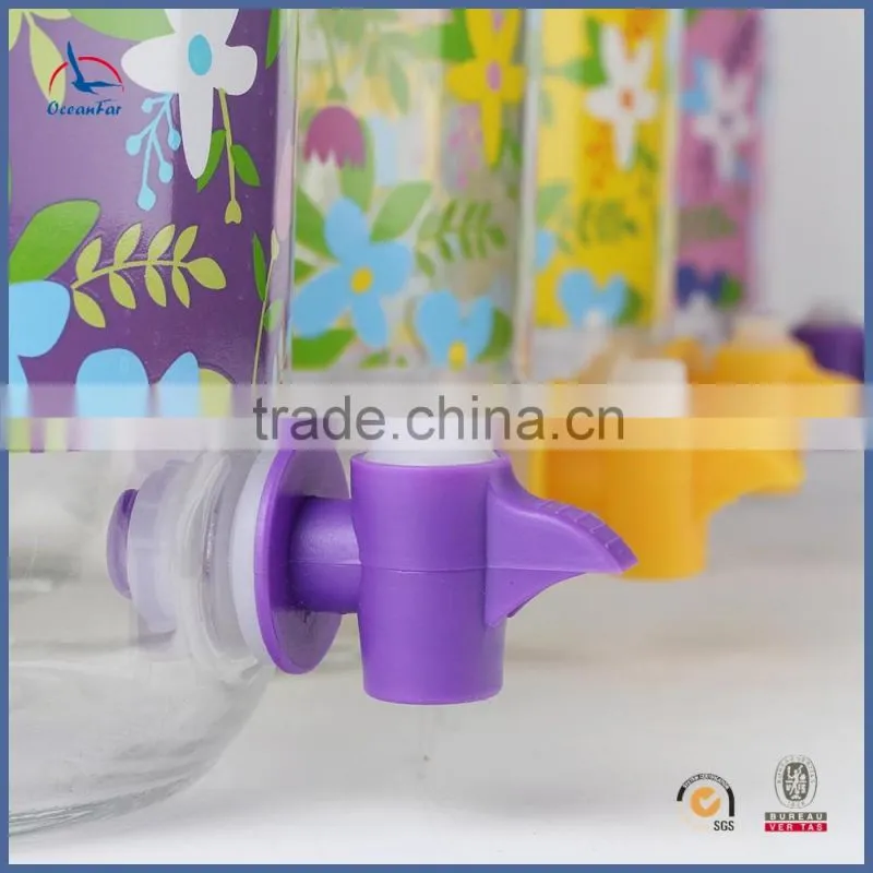 Wholesale Fruit Juice Glass Beverage Dispenser New 2016 Glass Dispenser