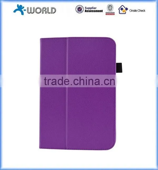 Classic Litchi Pattern Slim Exactly Fit Folio Leather Case for Samsung Galaxy Tab A 7.0