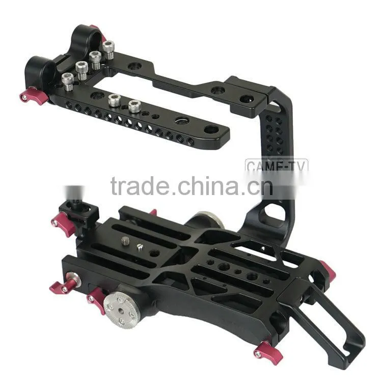CAME-TV Cage for S ony FS7 Camera HT-FS7-2 15mm Rod Quick Release Plate