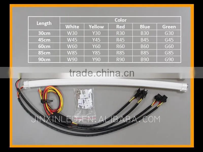 Jinxin 12v Universal Flexible LED DRL Turn Signal Light