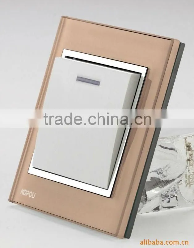 richcolored high-intensitive tempered glass switch panel