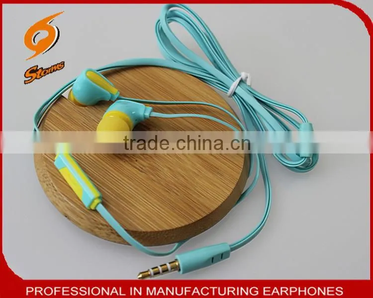 Promotional earbuds ,Flat Cable Earphone.Earphones China Wholesale