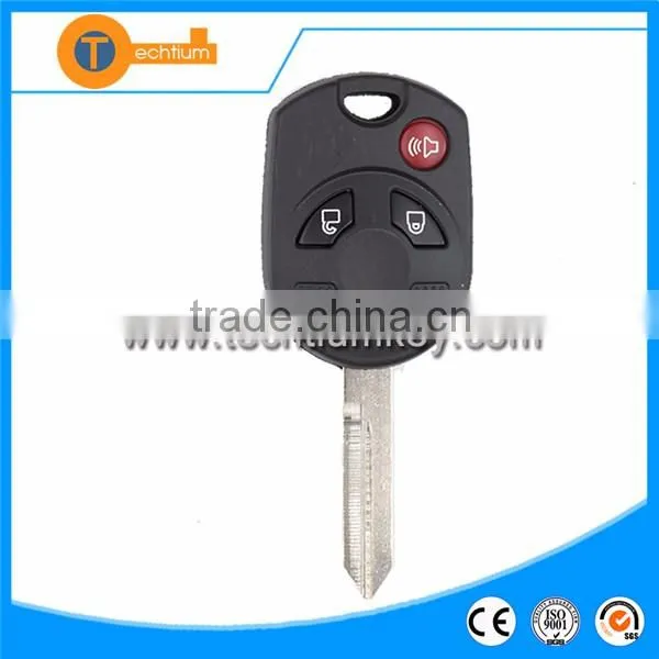 3 button universal transponder remote key shell without logo with uncut blade for ford transit fiesta focus