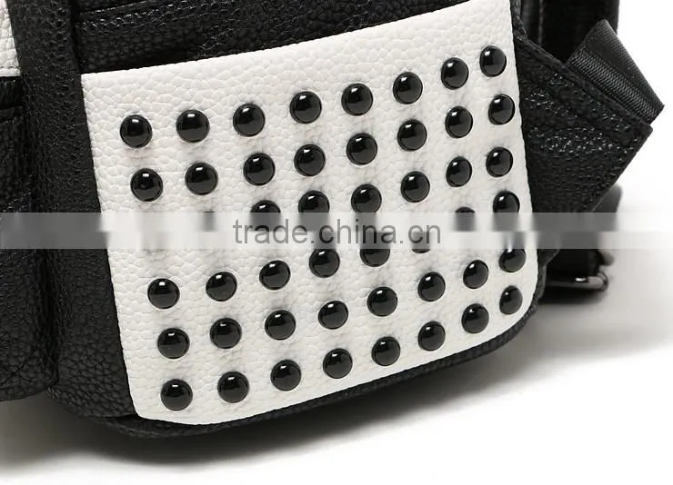 fashion pu backpack handmake panda design day backpack bag for young