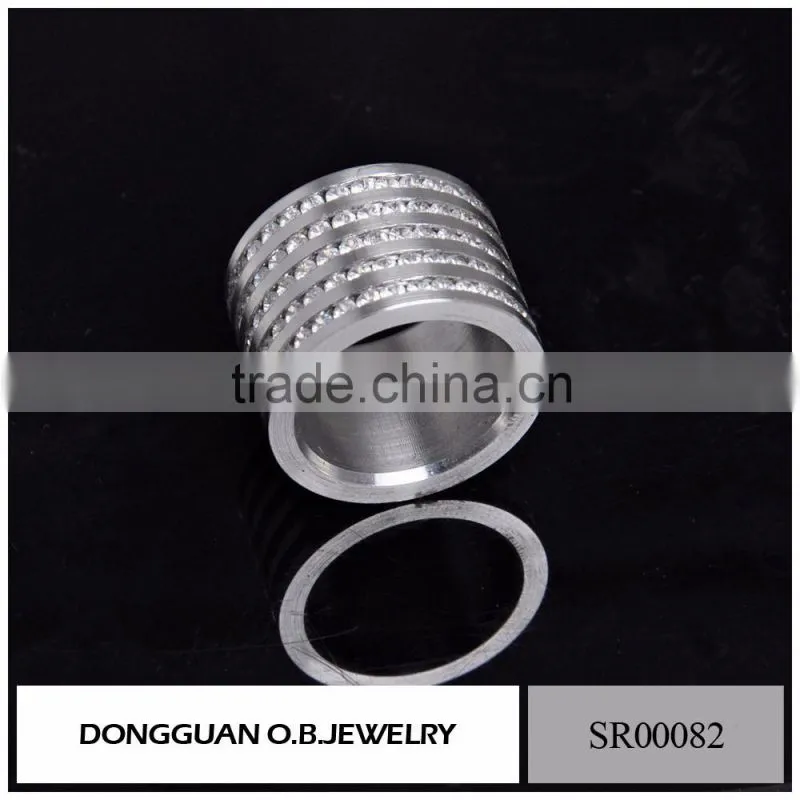 Luxury Mens Diamond Ring /925 Silver Wedding Ring /Stainless steel Bike Ring