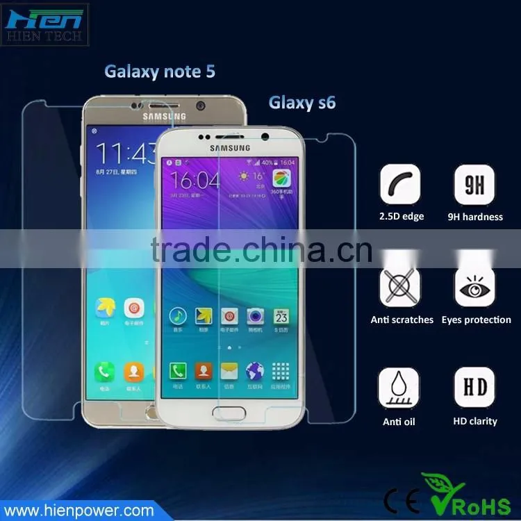 factory price 2.5D curved edge tempered glass screen protector for samsung note 5