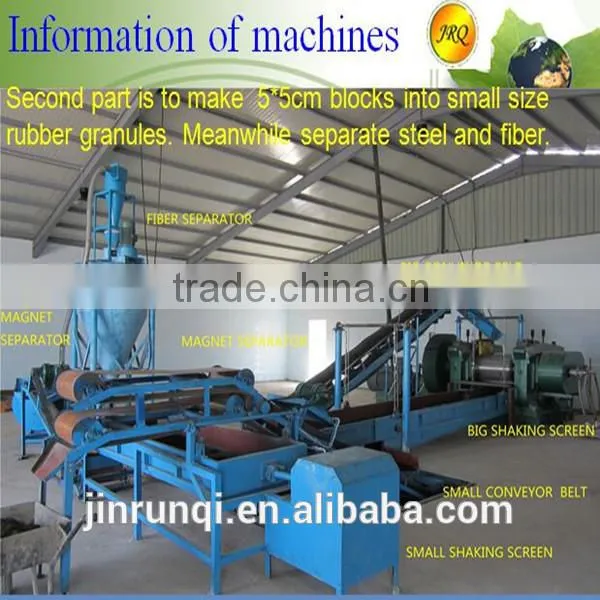 2016 Rubber Raw Material Machinery Used Tyre Recycling Machine To Rubber Powder
