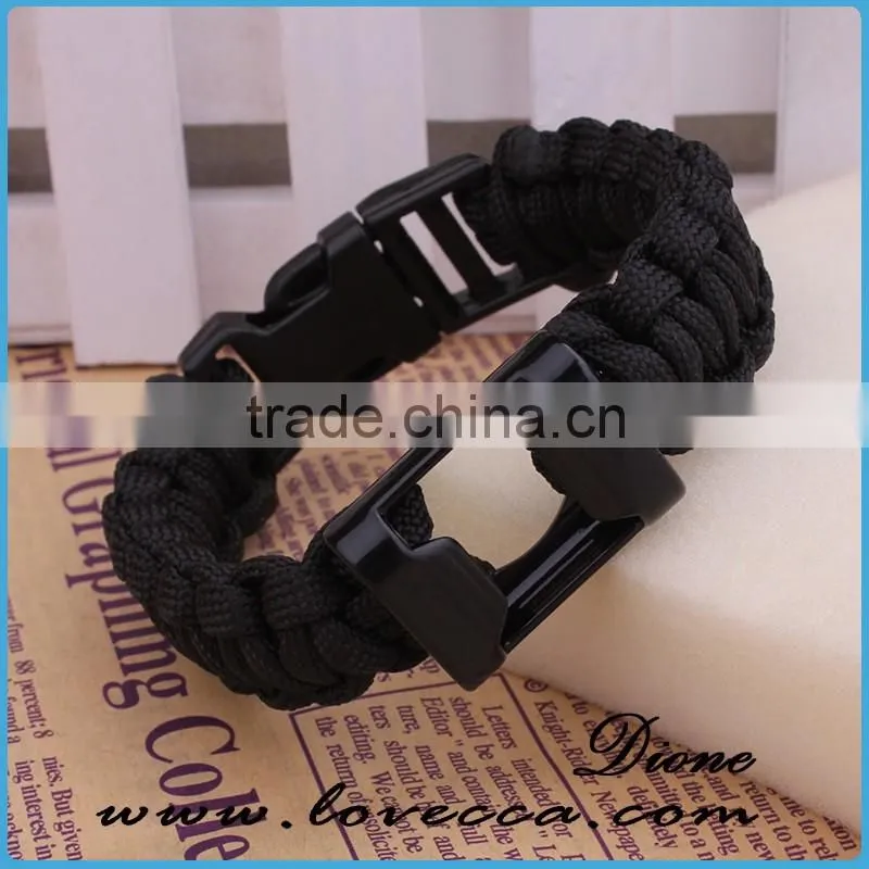Camping multifunction survival braided paracord bottle opener bracelet
