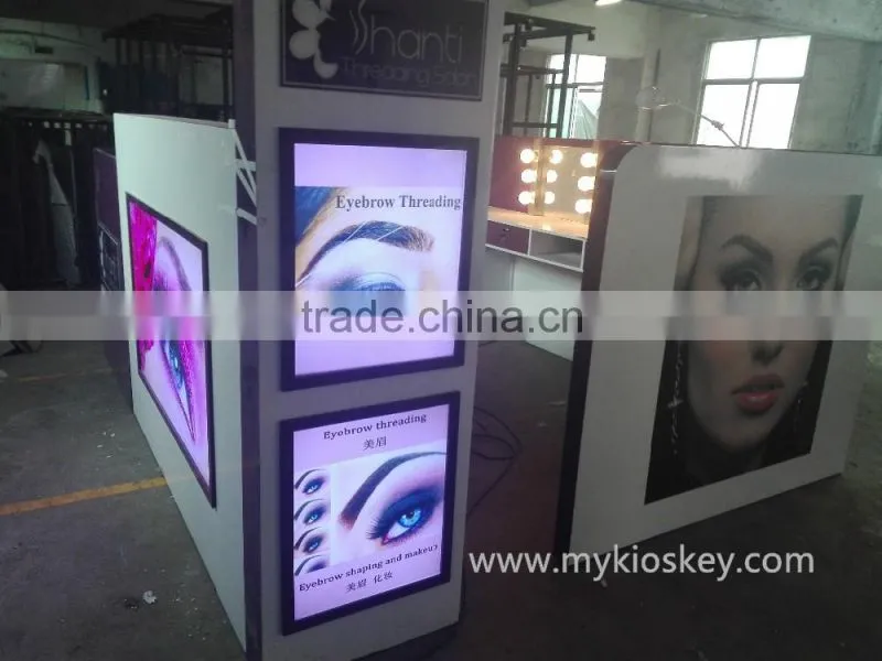 Eyebrow kiosk for mall shopping center customize and design