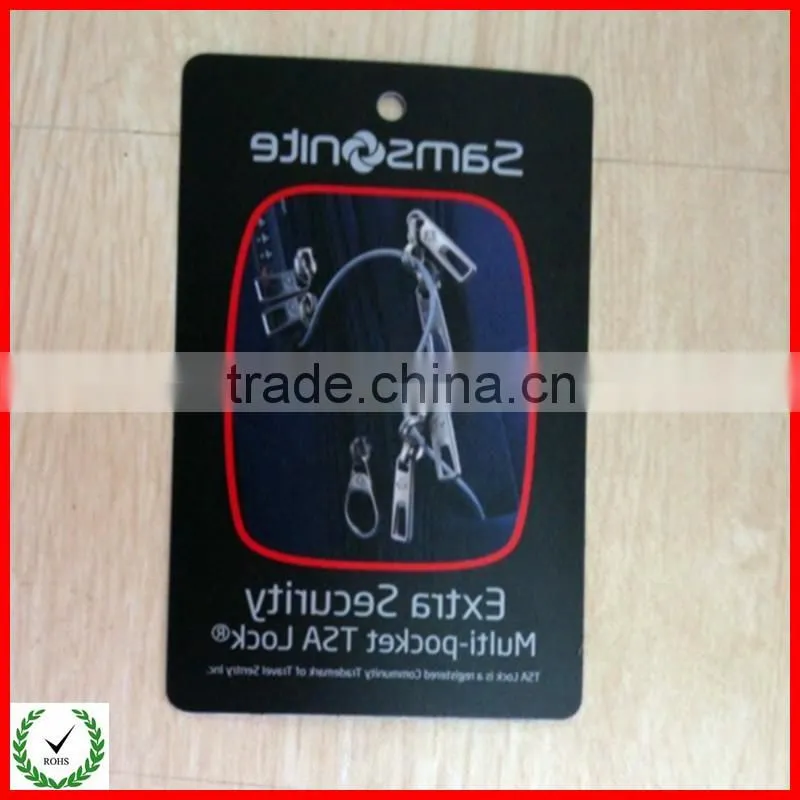 2013 high quality PP plastic hang tags for clothing supplier