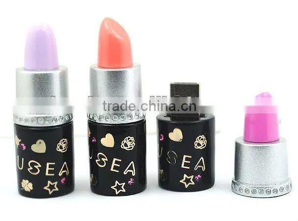 Gifts lipstick shape usb , usb drive lipstick , 2gb 4gb 8gb lipstick usb stick