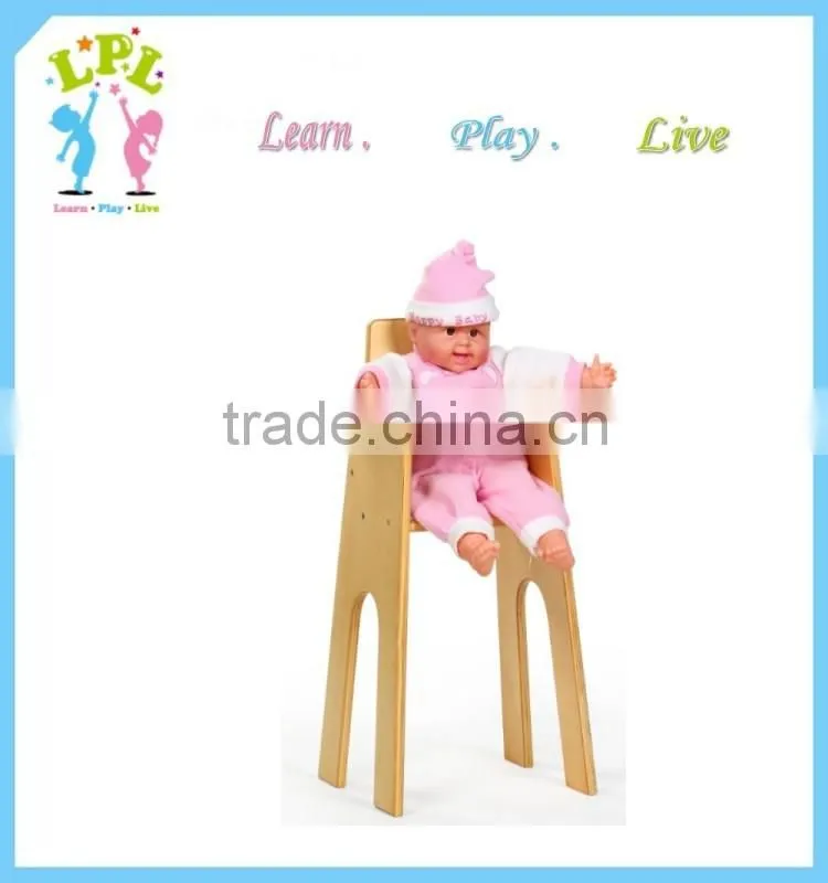 American market hot sale mini toy wooden baby high chair for sale
