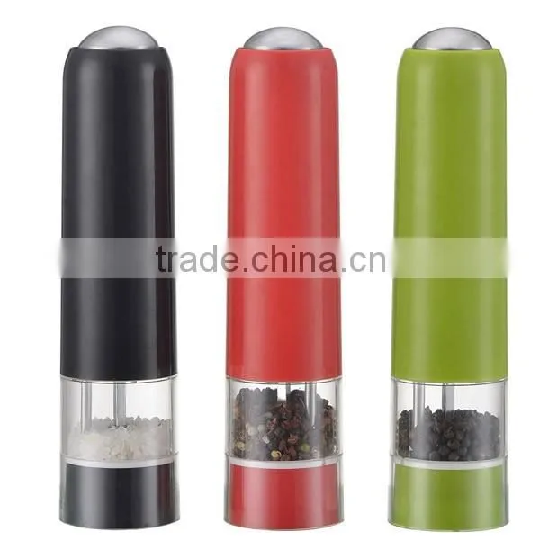 plastic electrical pepper grinder with light