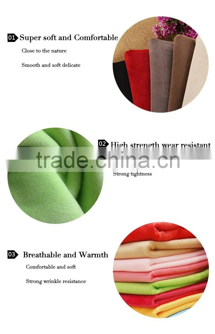 100% Polyester various colors soft feeling fabric for lining for sofa Short Plush Fabric
