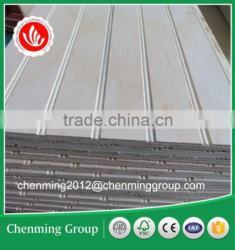 Slotted plywood/Plywood grooved wall panel