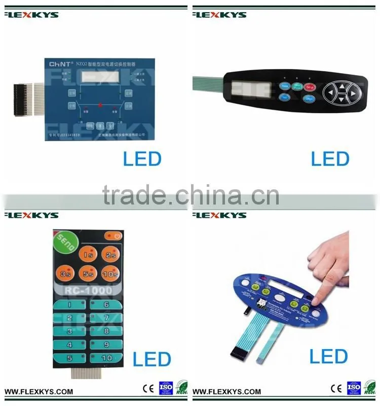 LED tactile flex pad button waterproof membrane switches