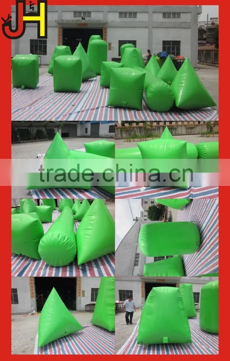 Factory Directly Produce 16 PCS 0.6mm PVC Material Used Inflatable Paintball Bunkers For Sale
