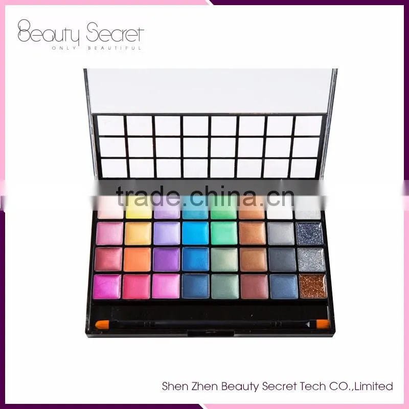 Make up cosmetics wholesale cheap naked glitter eye shadow eyeliner oem custom 32 color eyeshadow palette